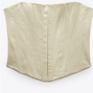 Zara satin corset top NWT
